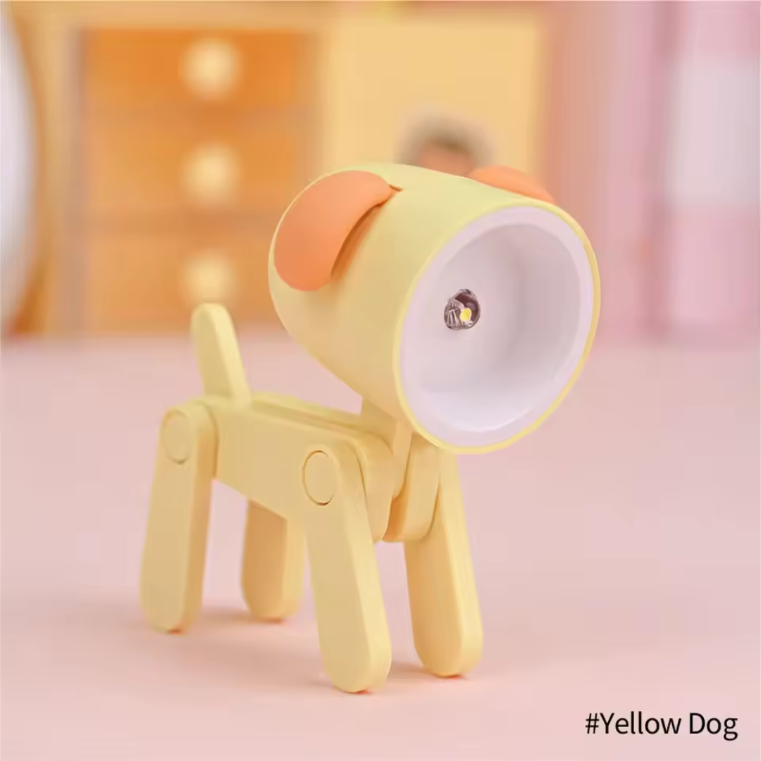 Yellow dog-shaped night light